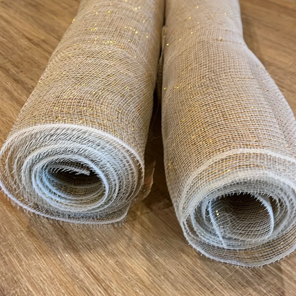 Gold Mesh Fabric 14 yards